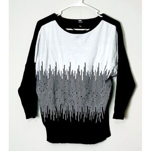 ALFANI‎ Women PETITE TOP CASUAL LONG SLEEVE  Size PL Color Black WHITE